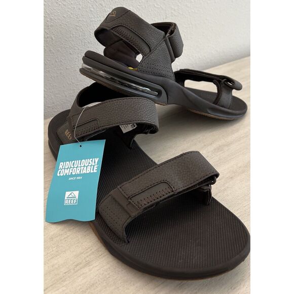 Reef CI6921 Fanning Baja Bottle Opener Sandals Men's Sz 12 Brown/Gum - Picture 3 of 14